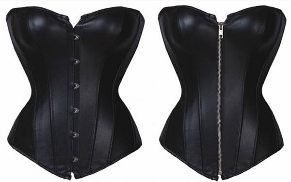 Corset Overbust Couro Falso
