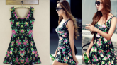 Vestido Preto Floral