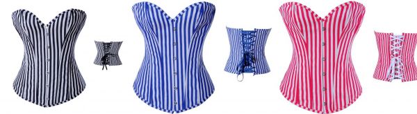 Corset Overbust Listrado