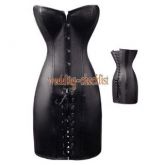 Long Corset em Couro Falso