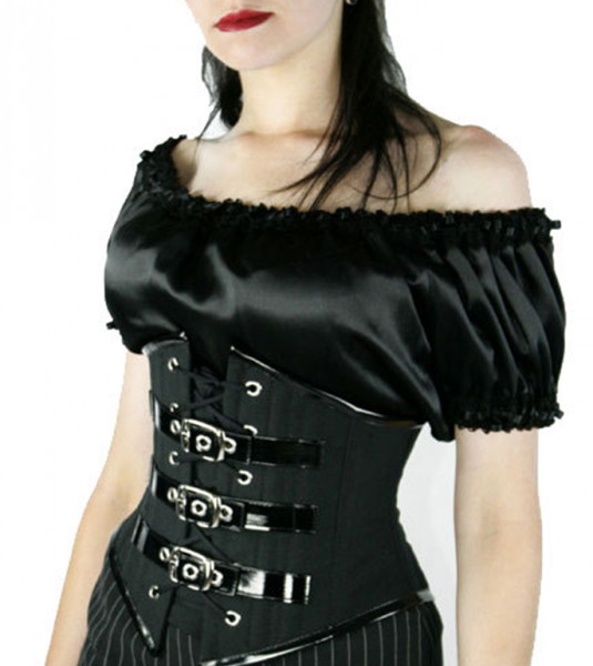 Corset Underbust Gótico com Fivelas