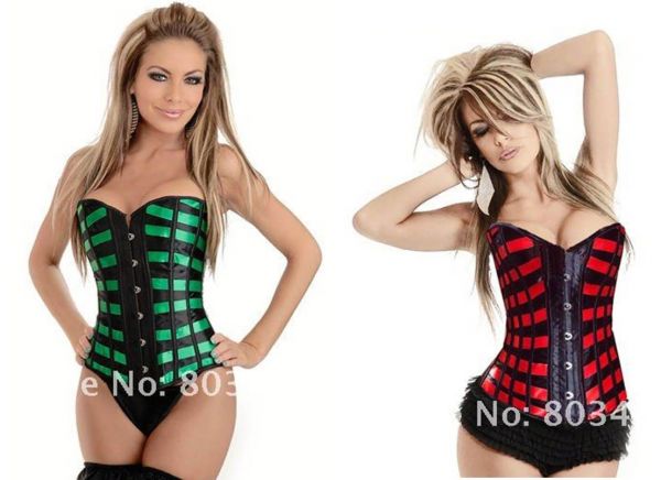 Corset Overbust Preto com Listras