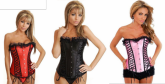 Corset Overbust com Detalhes Trançados