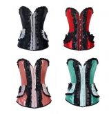 Corset Overbust Renda e Babados